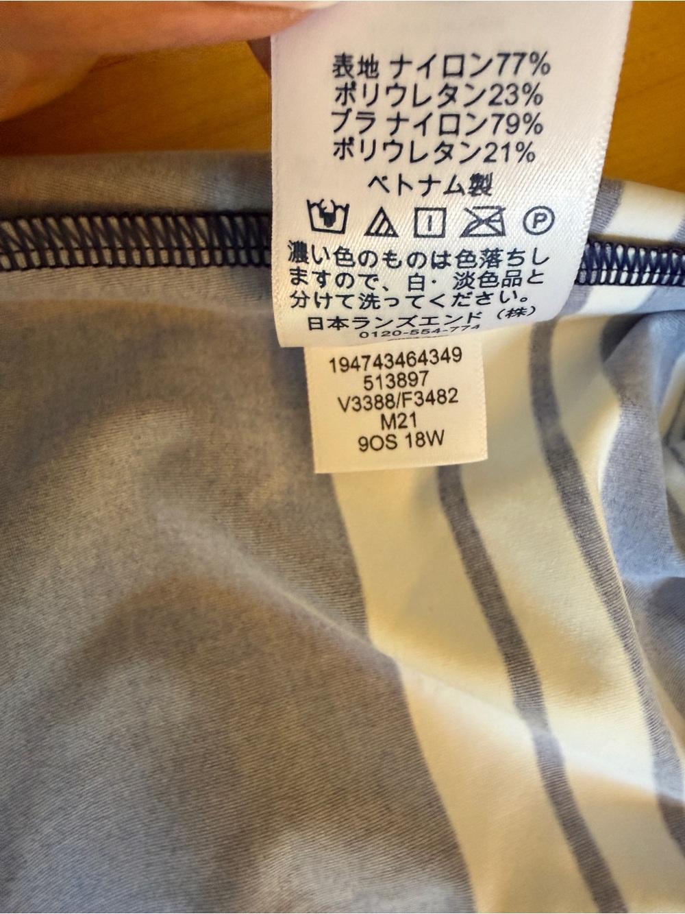 Lands End Chlorine Resistant Square Neck Underwire Tankini Swim Top Navy 18W - Picture 9 of 11